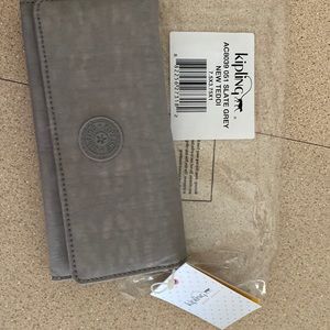 Kipling NWT slate Grey New Teddy wallet 7.5x3.75x1